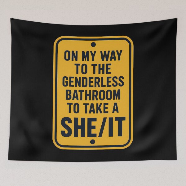 Item preview, On My Way to The Genderless Bathroom to Take a She It Pun designed and sold by Marblaes00.