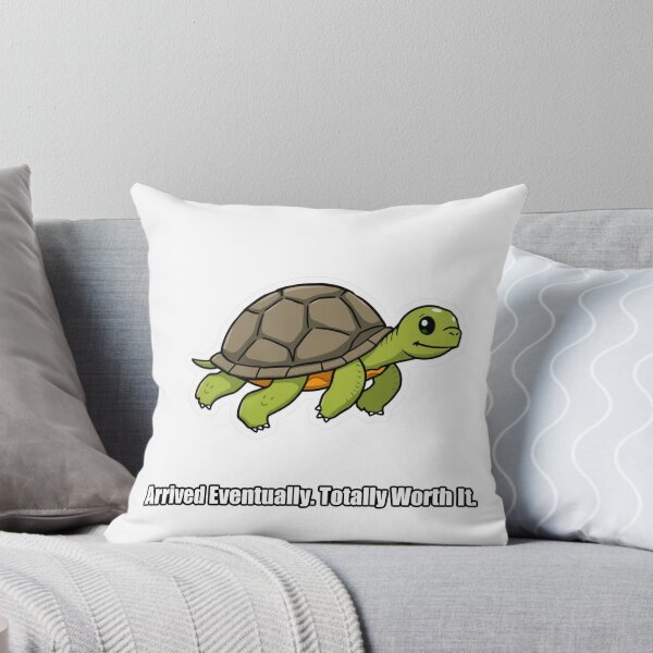 Aperçu de l'œuvre Turtle - Arrived Eventually Totally Worth It - Funny Turtle Gift créée et vendue par pawdrops.