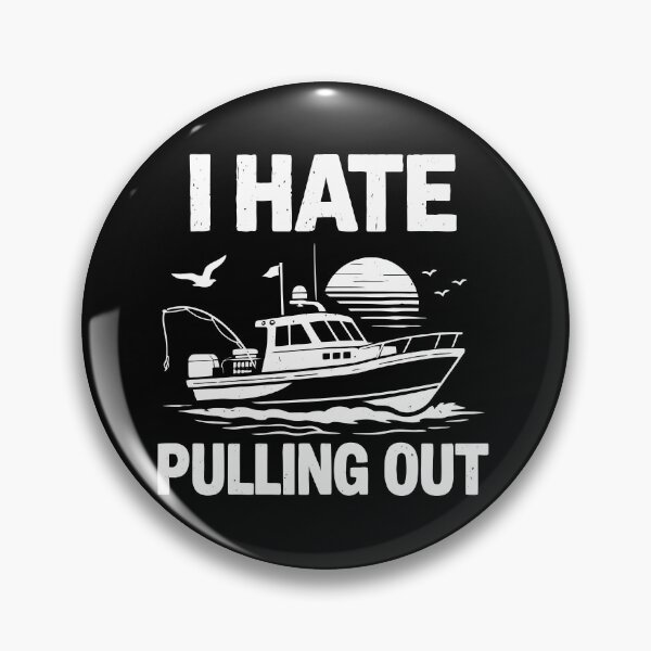 Item preview, I Hate Pulling Out - Vintage Boating Trailer Boat Captain Dad Husband Art designed and sold by BendyBeasts.
