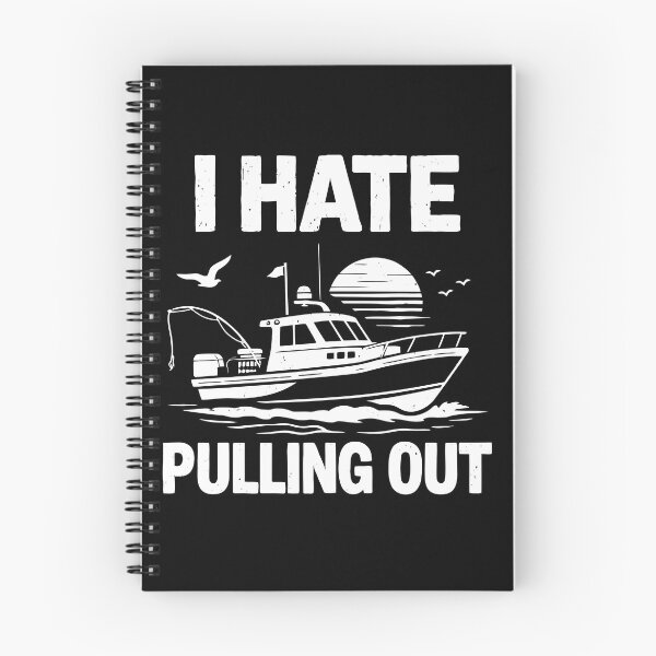 Item preview, I Hate Pulling Out - Vintage Boating Trailer Boat Captain Dad Husband Art designed and sold by BendyBeasts.