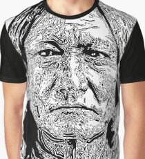 Sitting Bull Portrait - Native Indian Graphic T-Shirt