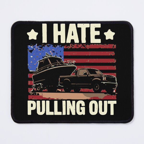 Item preview, I Hate Pulling Out - Vintage Boating Trailer Boat Captain Dad Husband Art designed and sold by BendyBeasts.