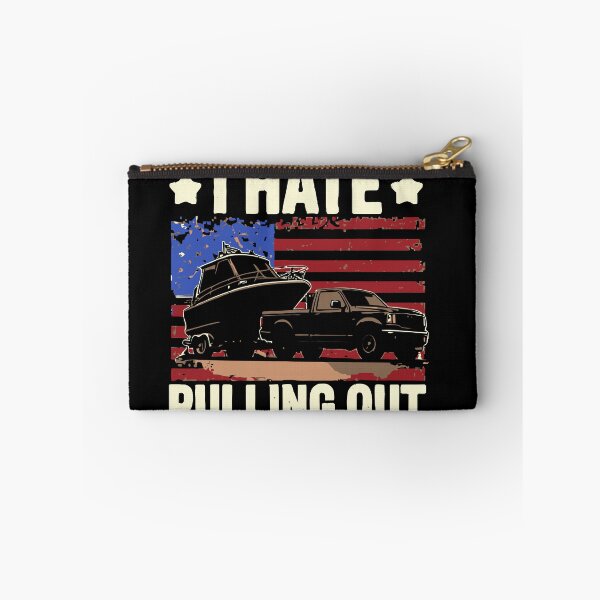 Item preview, I Hate Pulling Out - Vintage Boating Trailer Boat Captain Dad Husband Art designed and sold by BendyBeasts.