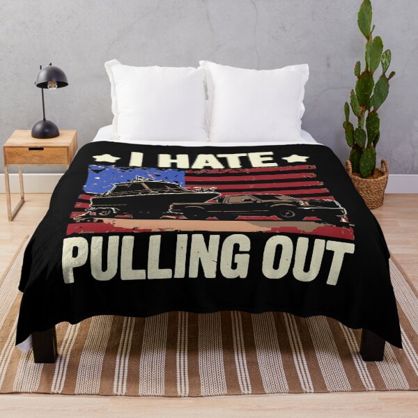 Item preview, I Hate Pulling Out - Vintage Boating Trailer Boat Captain Dad Husband Art designed and sold by BendyBeasts.