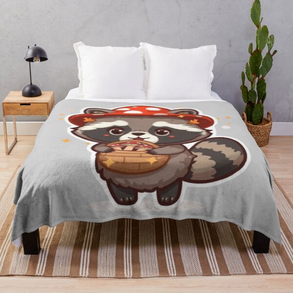 Item preview, Cute Mushroom Raccoon Kawaii Sticker | Cozy Forest Animal Gift designed and sold by Stylestickers55.