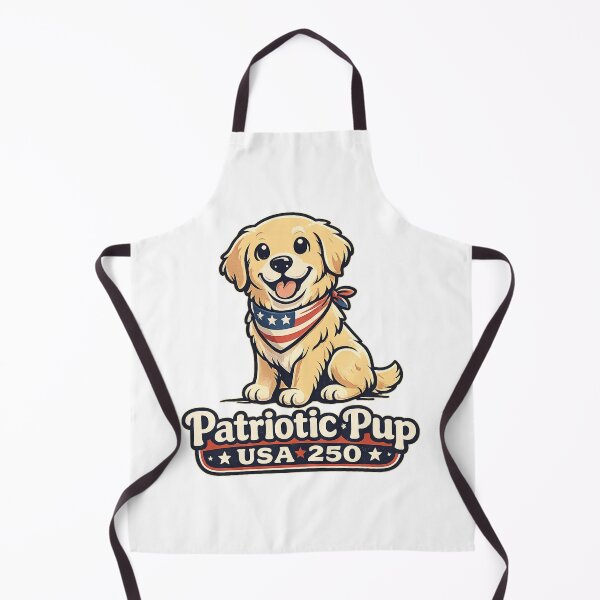 Item preview, Patriotic Pup USA 250 Cute Puppy Golden Retriever designed and sold by Orivana.