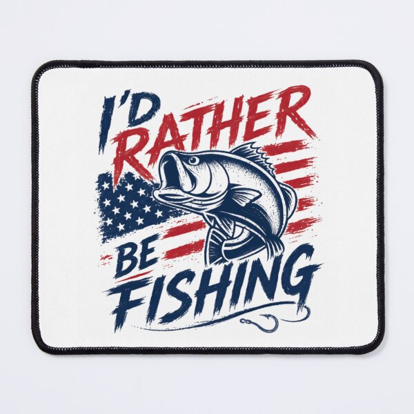 Item preview, I'd Rather Be Fishing American Patriot Angler Fisherman designed and sold by JonesFlora2025.