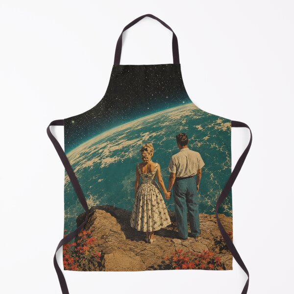Item preview, Beyond Earth Together | Vintage Retro Sci-Fi Romance Art Print designed and sold by littlestore.