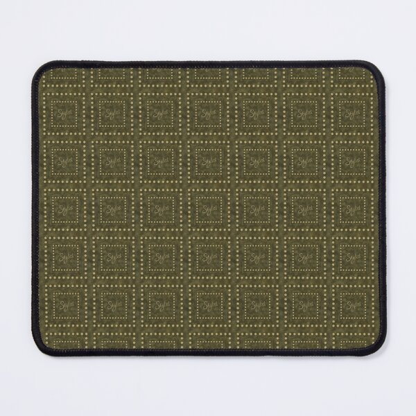 Item preview, Pattern with the inscriptions “Stylish” in a frame of spheres on a cloudy background of brown color designed and sold by Cherevan.