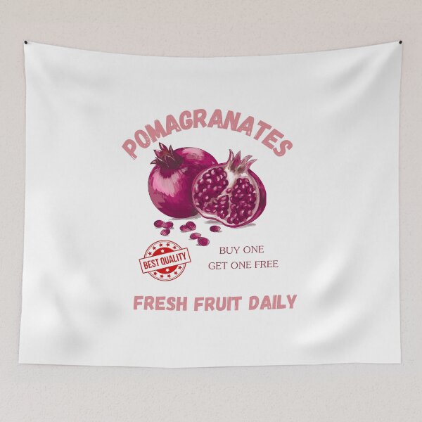 Item preview,  VINTAGE FRUIT MARKET  WITH FRESH POMERGRANATES RETRO SIGN DESIGN designed and sold by MKTreasures.