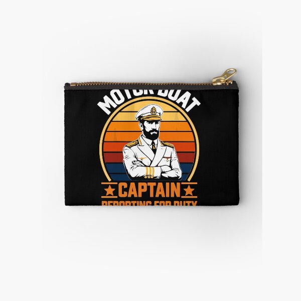 Item preview, Motor Boat Captain Reporting For Duty - Vintage Dad Grandpa Husband Art designed and sold by BendyBeasts.