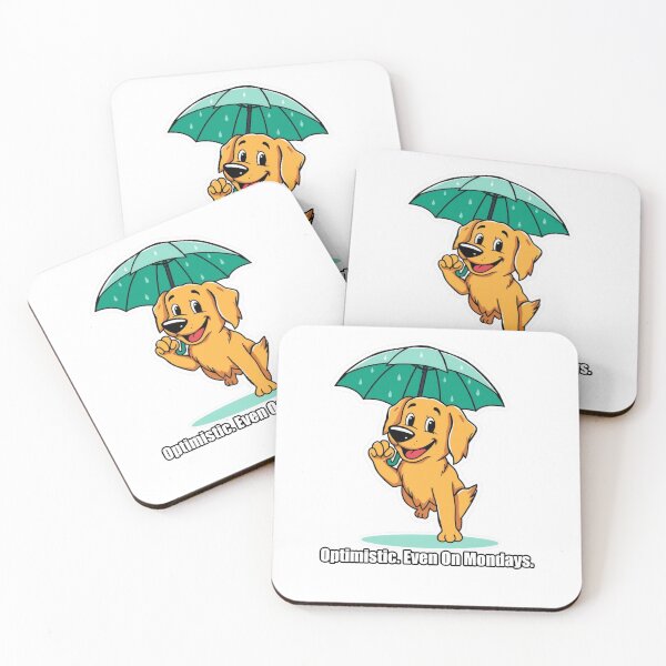 Item preview, Golden Retriever - Optimistic Even On Mondays - Funny Dog Gift designed and sold by pawdrops.