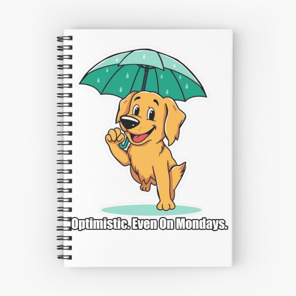 Item preview, Golden Retriever - Optimistic Even On Mondays - Funny Dog Gift designed and sold by pawdrops.