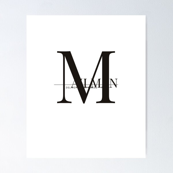 Item preview, Mailman Bold Letter M Typography Postal Worker Gift designed and sold by Kitevs.