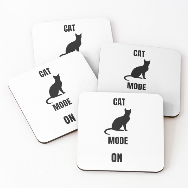 Item preview, Cat Mode On Funny Cat Lover Minimalist Cat Silhouette Sticker | Cute Black Cat Design designed and sold by Savage Cat Quotes.