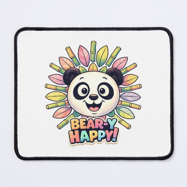 Item preview, Cute Panda Sticker – Bear-y Happy Bamboo Sunshine Art designed and sold by SoftSproutstu.