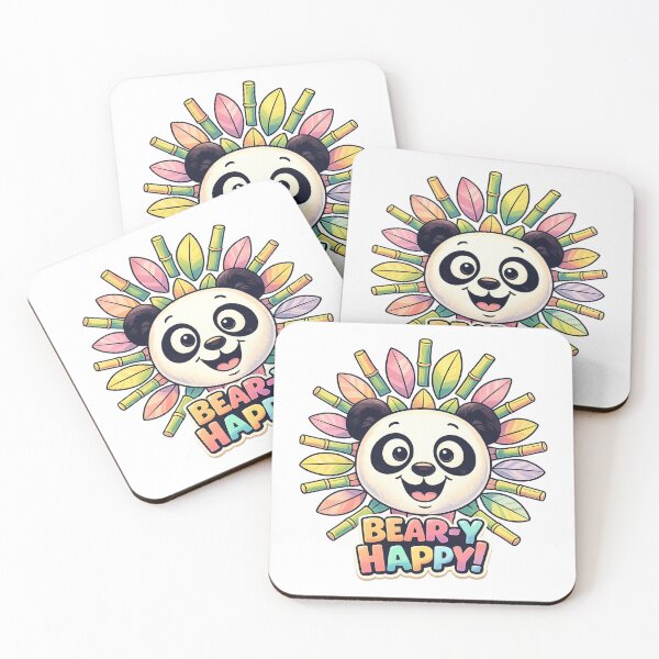 Item preview, Cute Panda Sticker – Bear-y Happy Bamboo Sunshine Art designed and sold by SoftSproutstu.