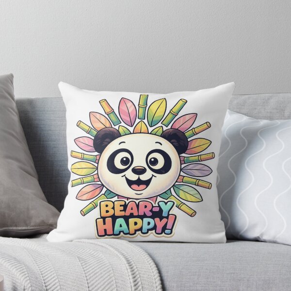Item preview, Cute Panda Sticker – Bear-y Happy Bamboo Sunshine Art designed and sold by SoftSproutstu.