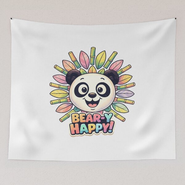 Item preview, Cute Panda Sticker – Bear-y Happy Bamboo Sunshine Art designed and sold by SoftSproutstu.