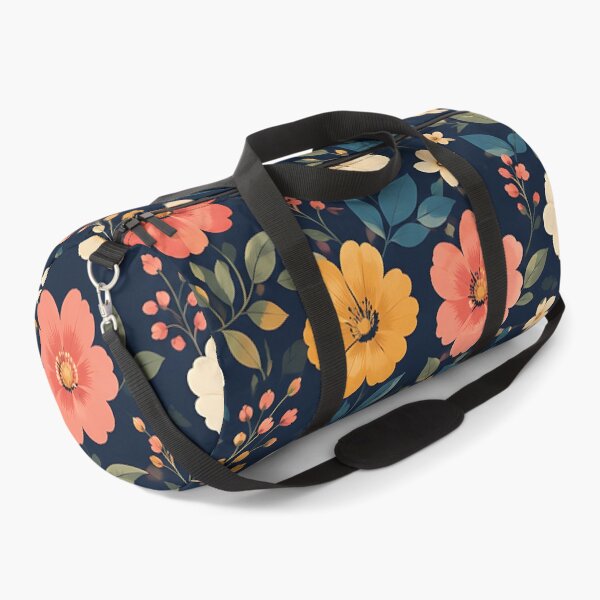 Item preview, Vintage Floral Pattern Navy Blue Botanical Garden Art designed and sold by Aureva Arts Shop.