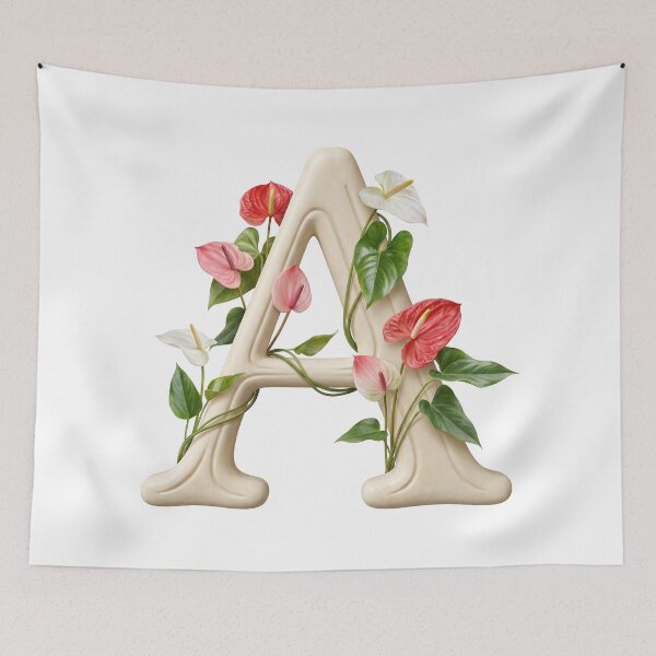 Item preview, Botanical Floral Letter A Monogram designed and sold by Helenaphotoart.