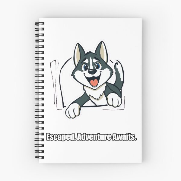 Aperçu de l'œuvre Husky - Escaped Adventure Awaits - Funny Husky Gift créée et vendue par pawdrops.
