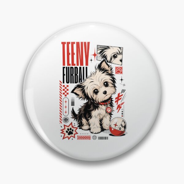 Item preview, Teeny Furball Yorkie Morkie or Corkie Pup designed and sold by AntiqueImages.