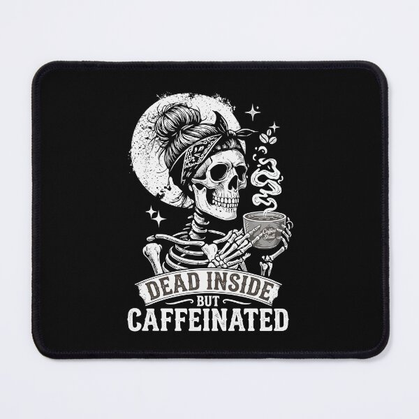 Item preview, Dead Inside But Caffeinated Mom Skeleton Drink Coffee Funny T-Shirt designed and sold by stmpdwrld.