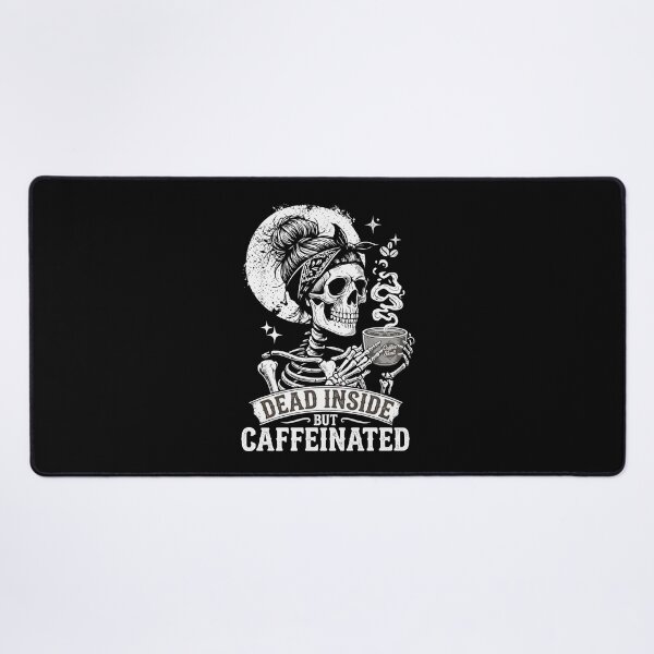 Item preview, Dead Inside But Caffeinated Mom Skeleton Drink Coffee Funny T-Shirt designed and sold by stmpdwrld.