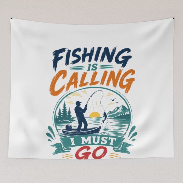 Item preview, Fishing Is Calling I Must Go Fisherman Angler Outdoors Enthusiast Hobby designed and sold by JonesFlora2025.