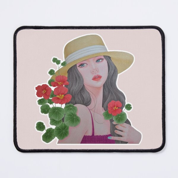 Item preview, Girl with Nasturtium Flowers designed and sold by KJAStudio.