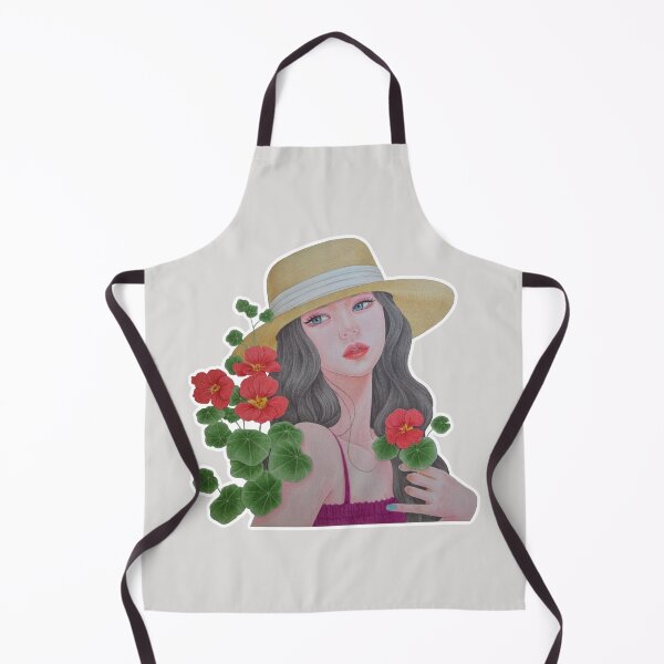 Item preview, Girl with Nasturtium Flowers designed and sold by KJAStudio.
