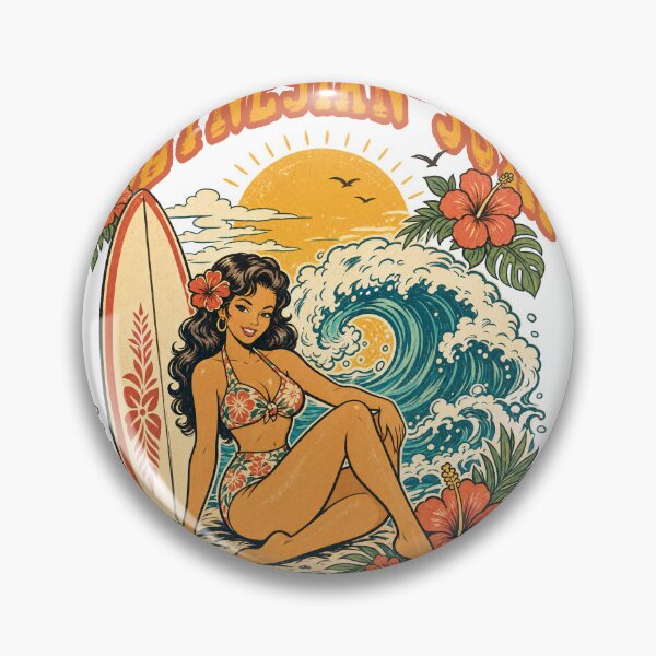 Item preview, Polynesian Surf Girl Tropical Paradise designed and sold by castillomiami.