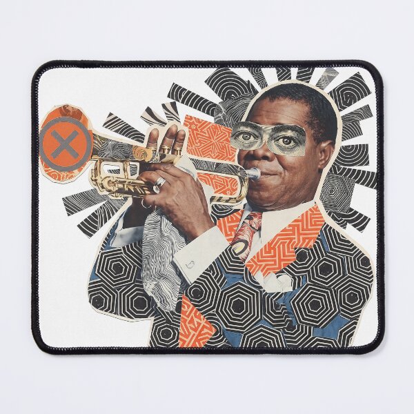 Item preview, Louis Armstrong Surreal Portrait designed and sold by Mystikos Art.