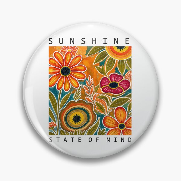 Item preview, Sunshine State of Mind, Retro Wildflower Floral, Boho Sunflower, Botanical designed and sold by RafaelScherer.