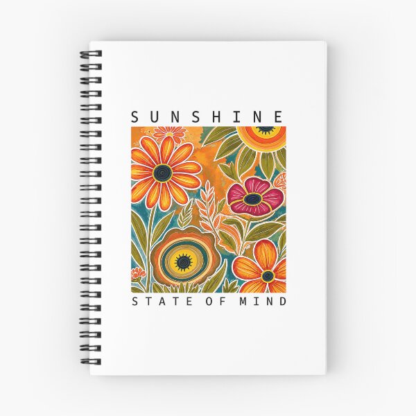 Item preview, Sunshine State of Mind, Retro Wildflower Floral, Boho Sunflower, Botanical designed and sold by RafaelScherer.