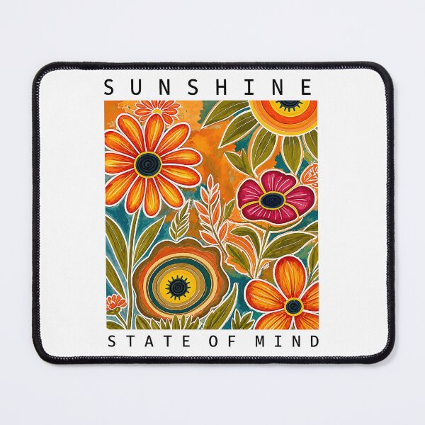 Item preview, Sunshine State of Mind, Retro Wildflower Floral, Boho Sunflower, Botanical designed and sold by RafaelScherer.