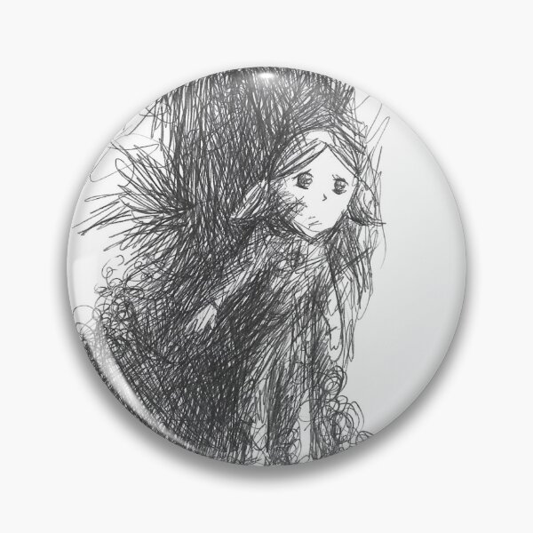 Item preview, Small Child Fearful of Inner Darkness Hand Drawn Ballpoint Pen designed and sold by BOKEbyTC.