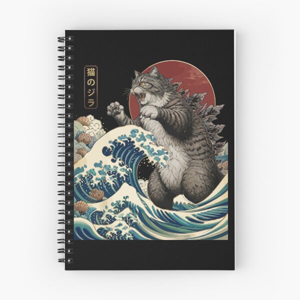 Item preview, Catzilla Cat Japanese Art Funny Cat Gifts For Men Women Kid T-Shirt designed and sold by stmpdwrld.