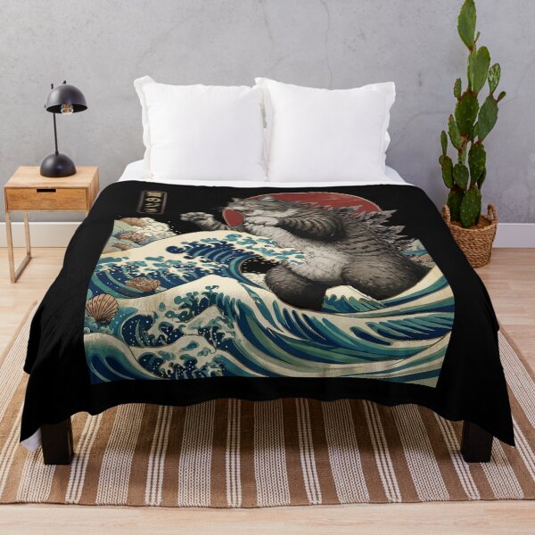 Item preview, Catzilla Cat Japanese Art Funny Cat Gifts For Men Women Kid T-Shirt designed and sold by stmpdwrld.