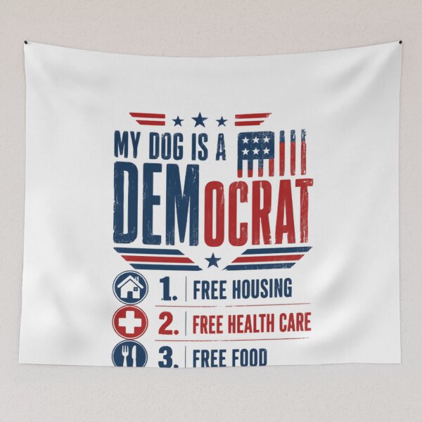Item preview, My Dog Is A Democrat Funny Political Humor Dog Owner designed and sold by JonesFlora2025.
