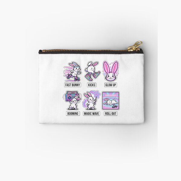 Item preview, Retro Roller Bunny Sticker Pack - Vintage Neon & Hoppy Puns designed and sold by SimpleP.