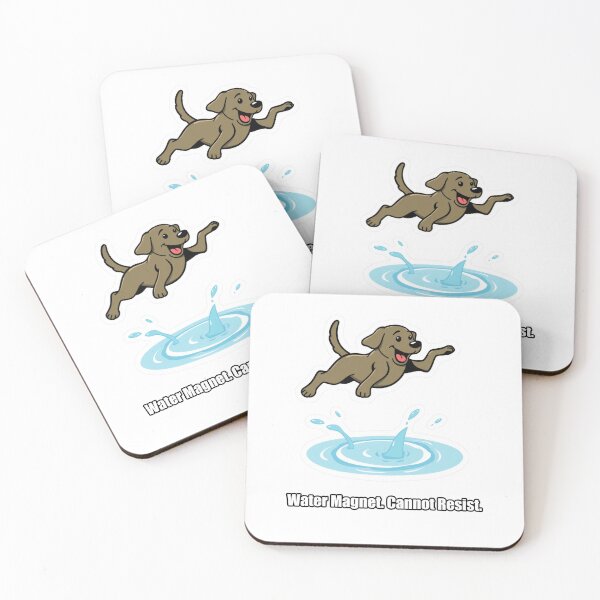 Aperçu de l'œuvre Labrador - Water Magnet Cannot Resist - Funny Lab Gift créée et vendue par pawdrops.