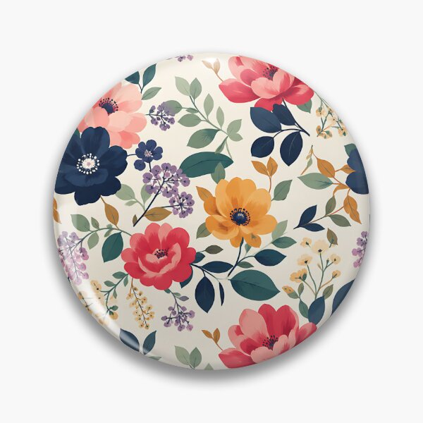 Item preview, Colorful Botanical Floral Pattern — Wildflower Garden Illustration designed and sold by Aureva Arts Shop.