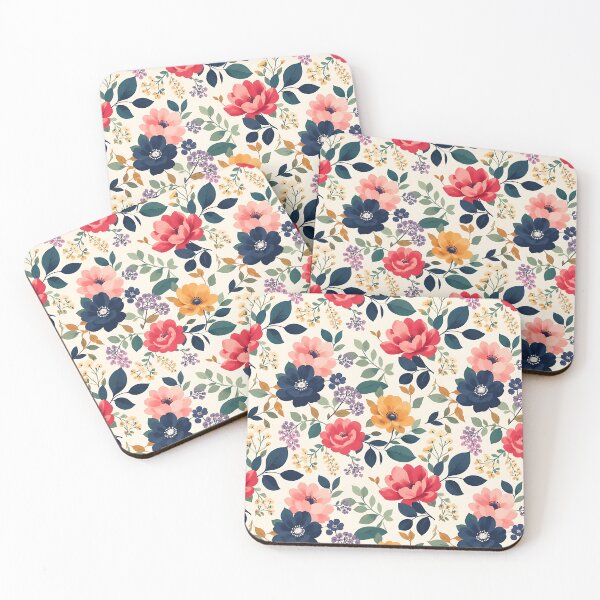 Item preview, Colorful Botanical Floral Pattern — Wildflower Garden Illustration designed and sold by Aureva Arts Shop.