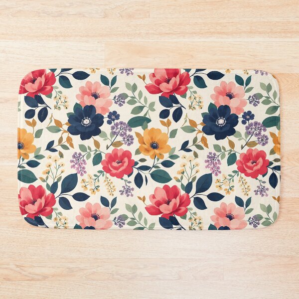 Item preview, Colorful Botanical Floral Pattern — Wildflower Garden Illustration designed and sold by Aureva Arts Shop.