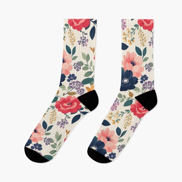 Item preview, Colorful Botanical Floral Pattern — Wildflower Garden Illustration designed and sold by Aureva Arts Shop.