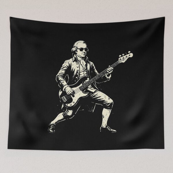 Item preview, Colonial Founding Father Rocking Bass Guitar Sunglasses designed and sold by SiarheiYur.