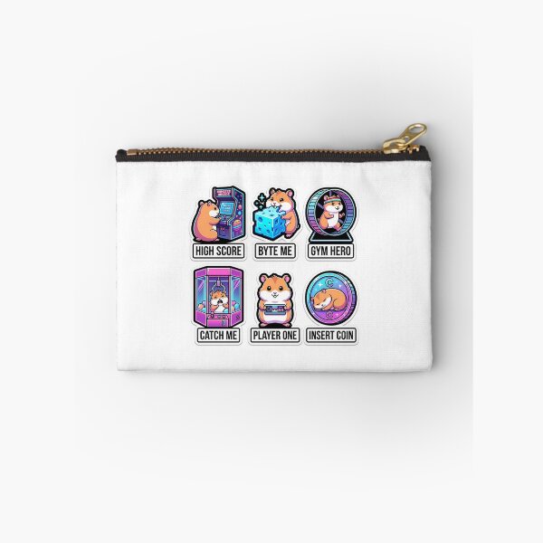 Item preview, Retro Arcade Hamster Sticker Pack - Vintage Neon & Gamer Puns designed and sold by SimpleP.