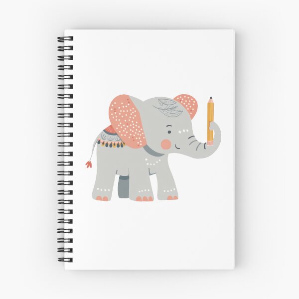Item preview, Scandinavian Folk Art, Elephant Holding a Pencil designed and sold by xiao xuans.